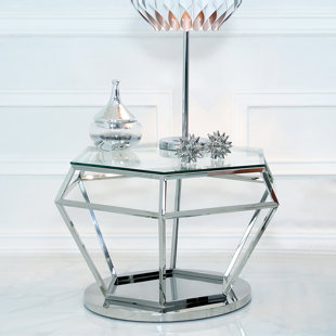 Hexagon glass deals dining table